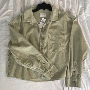 cropped ribbed  jacket